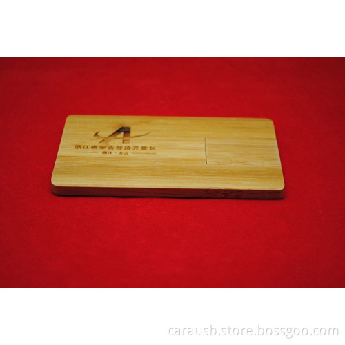 CaraUSB U disk factory custom HeartWood spain gifts wooden card type Usb disk 4gb creative waterproof Bank cassette design